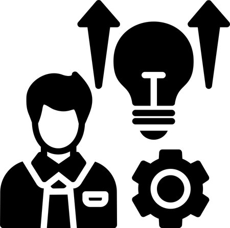 Skills Enhancement Glyph Icon Designのイラスト素材