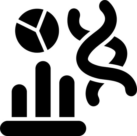 Statistics Glyph Icon Designのイラスト素材