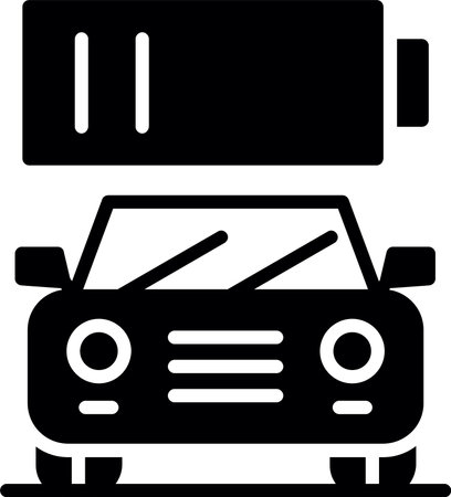 Low Battery Glyph Icon Designのイラスト素材