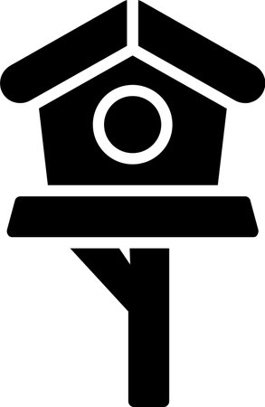 Bird House Glyph Icon Designのイラスト素材