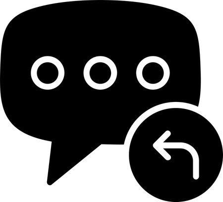 Reply Glyph Icon Designのイラスト素材