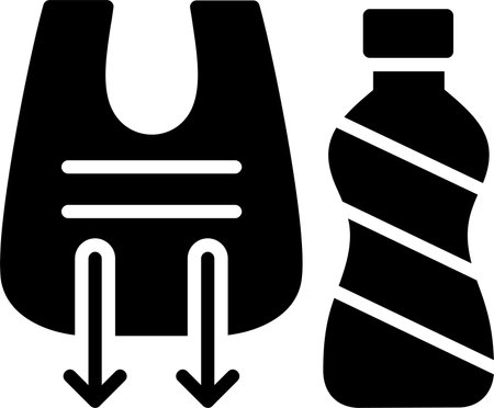 Reduce Plastic Glyph Icon Designのイラスト素材