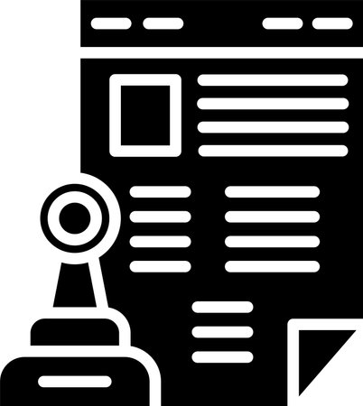 Accountability Glyph Icon Designのイラスト素材