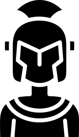 Gladiator Glyph Icon Designのイラスト素材