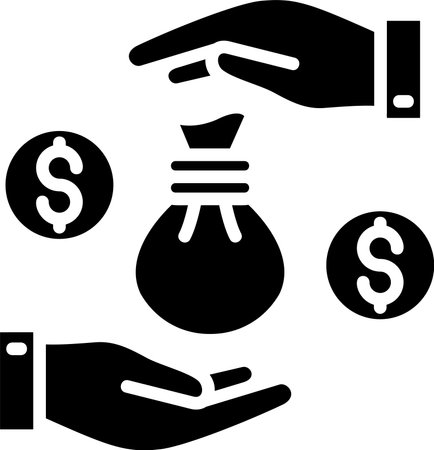 Funds Glyph Icon Designのイラスト素材