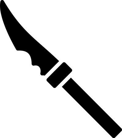 Naginata Glyph Icon Designのイラスト素材