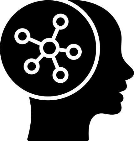 Psychology Glyph Icon Designのイラスト素材