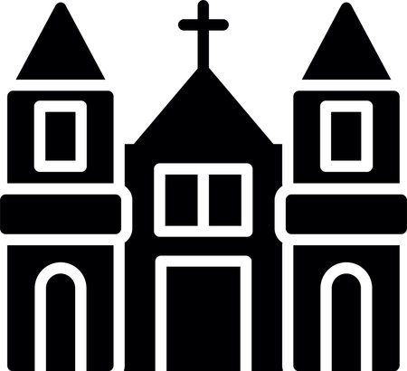 Catholic Glyph Icon Designのイラスト素材