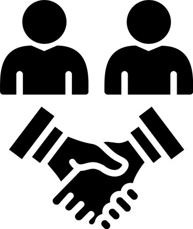 Customer Engagement Glyph Icon Designのイラスト素材