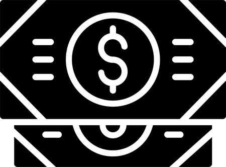 Money Glyph Icon Designのイラスト素材