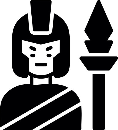 Ares Glyph Icon Designのイラスト素材