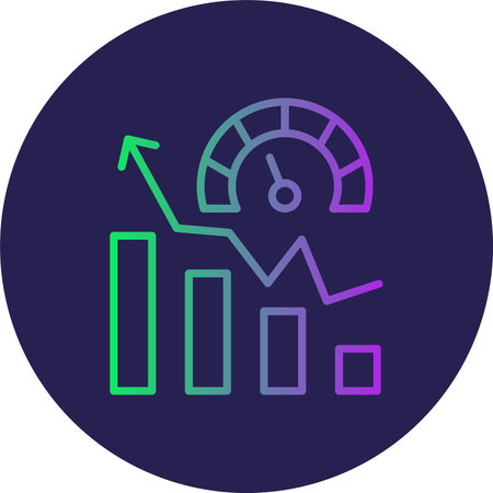 Growth Flat Circle Icon Designのイラスト素材