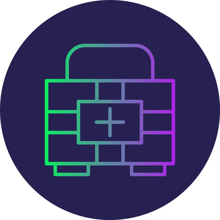 First Aid Kit Flat Circle Icon Designのイラスト素材