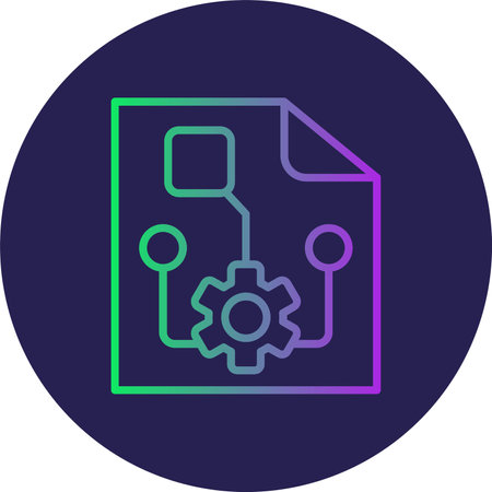 Project plan Flat Circle Icon Designのイラスト素材