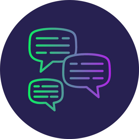 Comment Flat Circle Icon Design