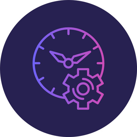 Management Flat Circle Icon Designのイラスト素材