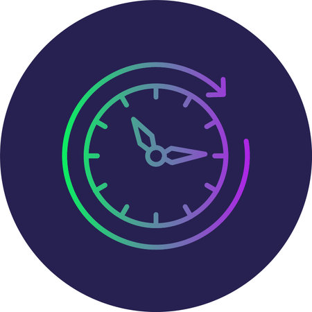 Clockwise Flat Circle Icon Design