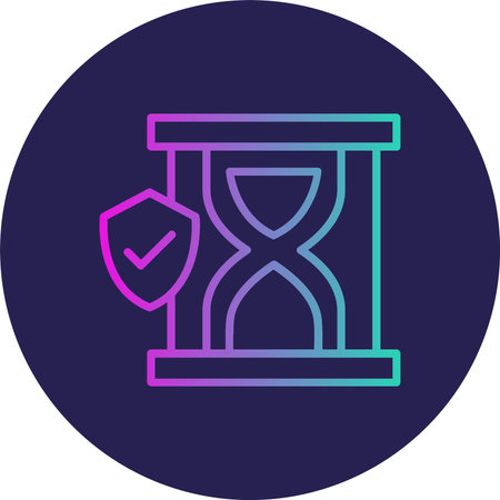 Insurance Flat Circle Icon Design