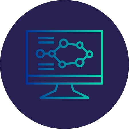 Bioinformatics Flat Circle Icon Design