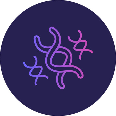 Dna strand Flat Circle Icon Design