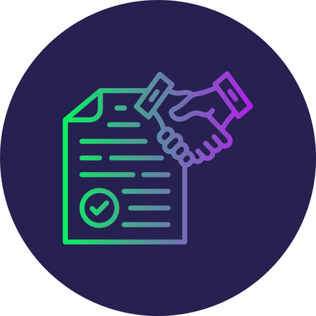 Certainty Flat Circle Icon Designのイラスト素材