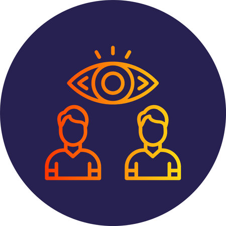 Supervision Flat Circle Icon Designのイラスト素材