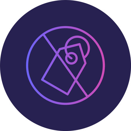 No Sales Flat Circle Icon Designのイラスト素材