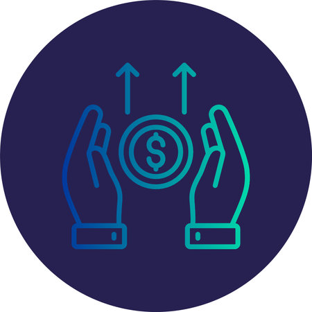 Benefits Flat Circle Icon Designのイラスト素材