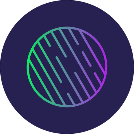 Uranus Flat Circle Icon Designのイラスト素材