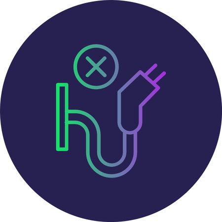 No Fuel Flat Circle Icon Design