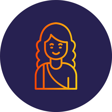 Aphrodite Flat Circle Icon Designのイラスト素材