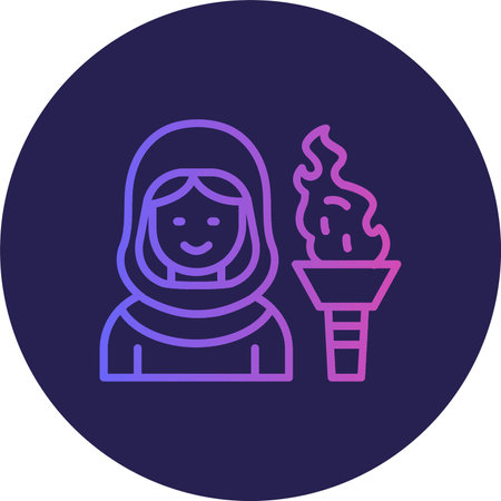 Hestia Flat Circle Icon Designのイラスト素材