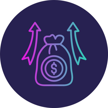 Liquidity Flat Circle Icon Designのイラスト素材