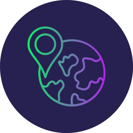 Location Pin Flat Circle Icon Designのイラスト素材