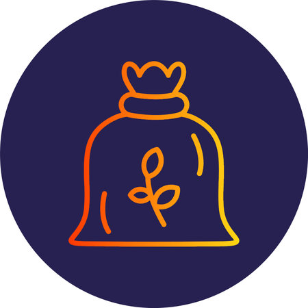 Sack Flat Circle Icon Designのイラスト素材