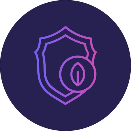 Shield Flat Circle Icon Designのイラスト素材