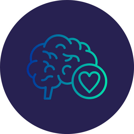 Mental Healthy Flat Circle Icon Design