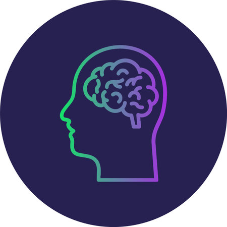 Head Flat Circle Icon Design