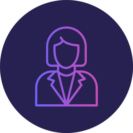 Manager Flat Circle Icon Designのイラスト素材