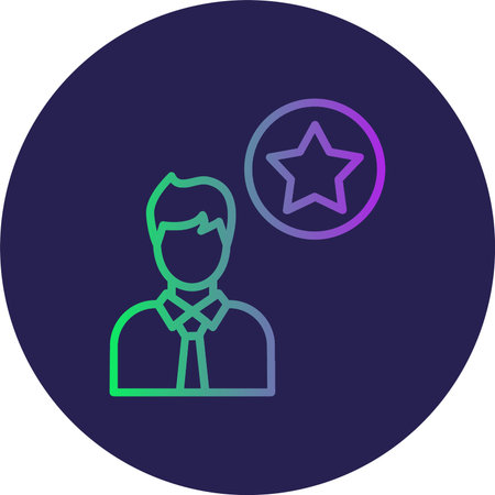 Leader Flat Circle Icon Design