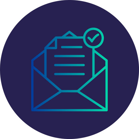 Mail Flat Circle Icon Designのイラスト素材