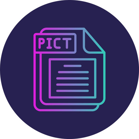 PICT Flat Circle Icon Designのイラスト素材