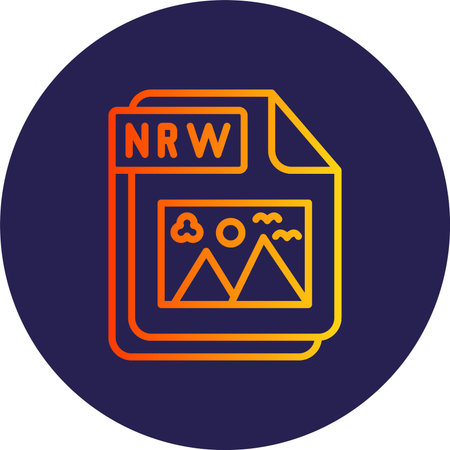 NRW Flat Circle Icon Design