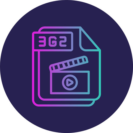 3G2 Flat Circle Icon Design