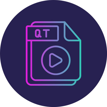 QT Flat Circle Icon Design