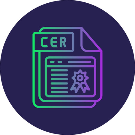 CER Flat Circle Icon Designのイラスト素材