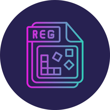 REG Flat Circle Icon Design