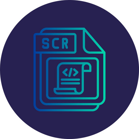SCR Flat Circle Icon Designのイラスト素材
