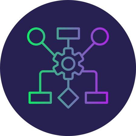Diagram Flat Circle Icon Designのイラスト素材