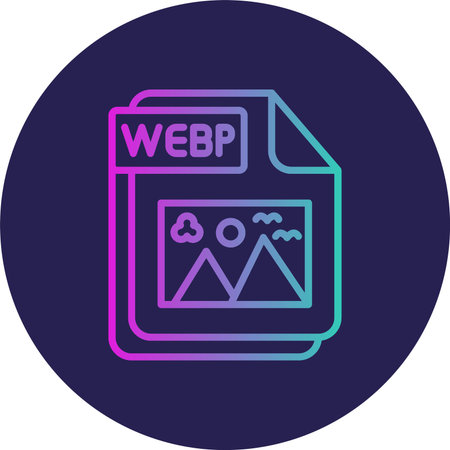 WEBP Flat Circle Icon Design